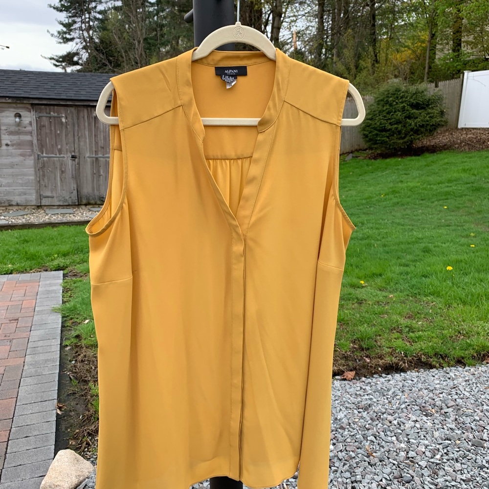 Alfani 1X Sleeveless Blouse - Yellow